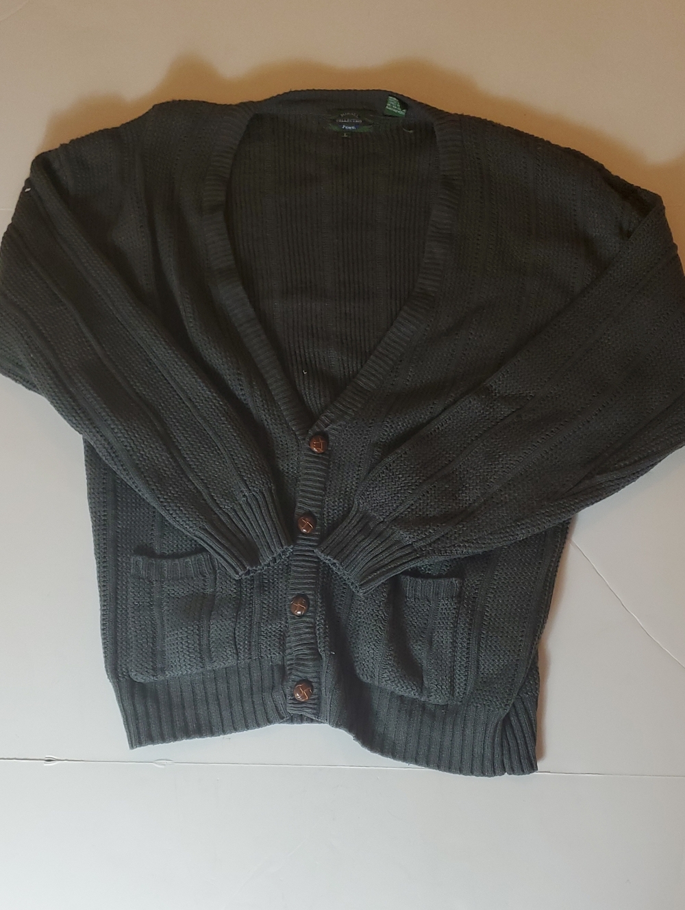 Mikael Yok Collection Men's Gray V-Neck Button Cardigan Sweater